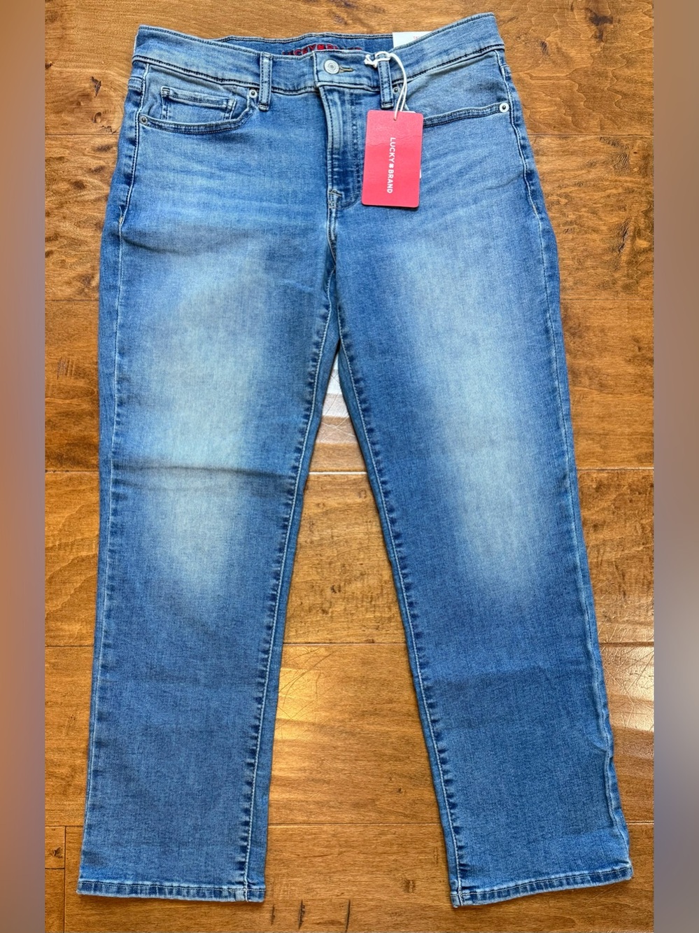 Lucky Brand Sweet Crop Mid Rise Ankle Jeans NWT Size 10/30 Light Wash